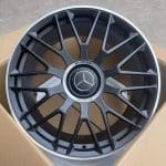 22x9.5 5x112 ET45 66.5 MATT BLACK MACHINED LIP C