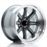 JR19 15x9 ET-13 4x100/114 Gun Metal w/ Machined Lip