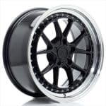 JR39 18x8.5 ET18 5X114.3 BLANK Gloss Black w/ Machined Lip