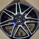18x8 5x112 ET45 66.6 BLACK MACHINED FACE