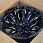 20x10 5X127 ET-25 78.1 GLOSS BLACK MILLING SPOKE