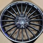 18x8 5x112 ET45 66.6 SATIN BLACK MACHINED LIP