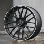 21x9.5 5x112 ET30 66.6 BLACK MACHINED LIP C