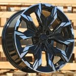 18x8 5x112 ET27 66.6 BLACK MACHINED FACE