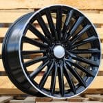 19x8 5x112 ET45 66.6 GLOSS BLACK MACHINED LIP