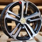 15x6.5 4x108 ET20 65.1 black machined face