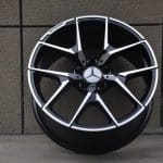 19x9.5 5x112 ET42 66.5 black machined face 1021995-6