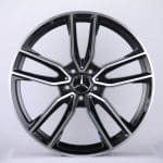 19x9.5 5x112 ET47 66.5 BLACK MACHINED FACE