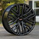22x9 6x139.7 ET31 78.1 BLACK MILLED WINDOW