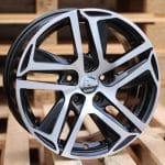 16x7 4x108 ET25 65.1 BLACK MACHINED FACE