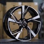 19x8.5 5x112 ET35 66.45 BLACK MACHINED FACE
