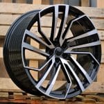 18x8 5x112 ET42 66.45 BLACK MACHINED FACE