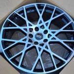 19x8 5x112 ET49 66.45 Gloss Black Machined Face