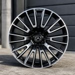 22x9.5 5x112 ET40 66.6 BLACK MACHINED FACE
