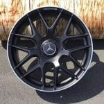 18x8.5 5x112 ET40 66.6 MATT BLACK MACHINED LIP