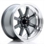 15x8 ET0 4x100 4x114 Gun Metal w/ Machined Lip