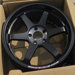 19x9.5 5x120 ET23 72.6 PRESSED BLACK CLEAR RIM RED DOT