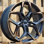 19x8.5 5X112 ET40 57.1 Black Polished Half Matt Cooper