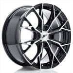 17x8 4x100 ET40 BLANK Gloss Black Machined Face