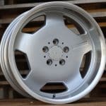 19x9.5 5x112 ET35 66.6 SILVER POLISHED LIP c4