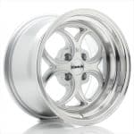 15x8.5 ET17 4x100 Silver Machined Face