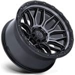 17x9 5x127 ET-12 71.5 BLACK Black Machined w/ Gray Tint