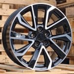 17x7.5 5x114.3 ET40 60.1 BLACK MACHINED FACE