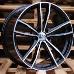 19x9 5X112 ET40 66.6 Black Machined Face BK5495