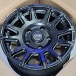 17x8 5x150 et25 110.1 MATT BLACK + DARK LETTERING