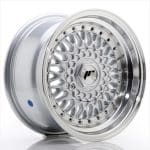 15x8 4x100/108  ET20 Silver w/ Machined Lip+Silver Rivets