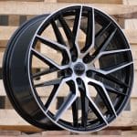 18x8 5X112 ET40 66.5 Black Polished