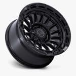 17x9 5x127 ET-12 71.5 MATT BLACK + GLOSS BLACK RING