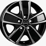 16x6 5x118 ET68 71.1 Black Machined Face