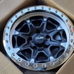 17x8.5 5x127 ET-12 71.6 MATT BLACK MACINED FACE POLISH BEADLOCK RING