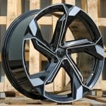 23x10 5x112 ET20 66.5 BLACK MACHINED FACE