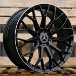 19x8.5 5x112 ET40 66.56 BLACK MACHINED FACE