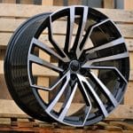 20x9 5x112 ET35 66.5 BLACK MACHINED FACE