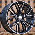 18X8 5X112 ET30 66.56 BLACK MACHINED FACE
