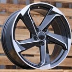 20x9 5x112 ET35 66.5 BLACK MACHINED FACE