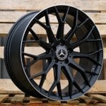 19x8.5 5x112 ET36 66.5 MATT BLACK MACHINED LIP