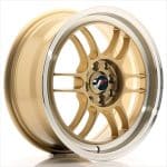 16x7 4x100/114 ET38 Gold w/ Machined Lip