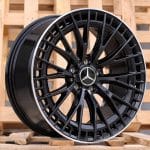 19x8.5 5x112 ET40 66.56 GLOSS BLACK MICHINED LIP