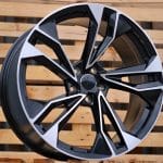 18x8 5x112 ET42 66.45 BLACK MACHINED FACE