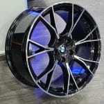 19x9.5 5x112 ET40 66.5 BLACK MACHINED FACE