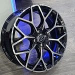 17x7 4x100 ET35 60.1  BLACK MACHINED FACE