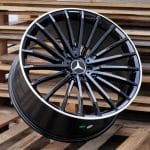 19x8.5 5x112 ET45 66.6 BLACK MACHINED FACE