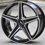 18x8 5x112 ET45 66.6 BLACK MACHINED FACE