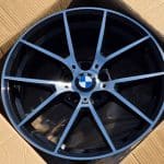 18x8 5x112 ET30 66.5 BLACK MACHINED FACE