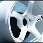 19x9.5 5x114.3 ET22 73.1 RACING WHITE + BLACK LOGO