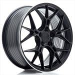 18x8 5x112 ET45 Satin Black w/ Machined Lip